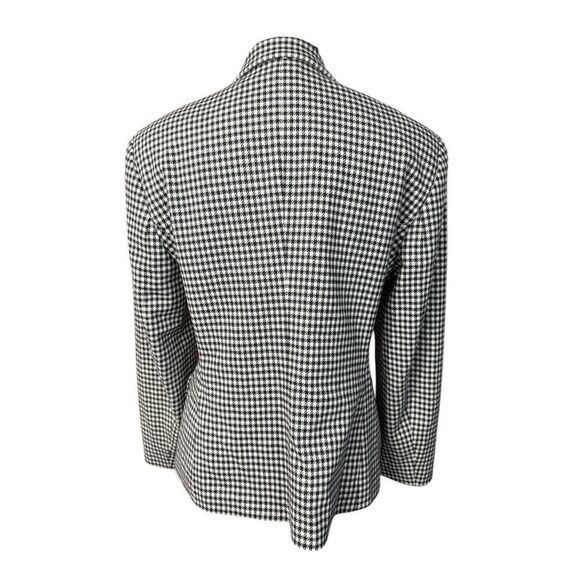 Sisley Houndstooth Wool Blazer Jacket Made in Italy - Size S - Classic Elegance - Picture 2 of 15